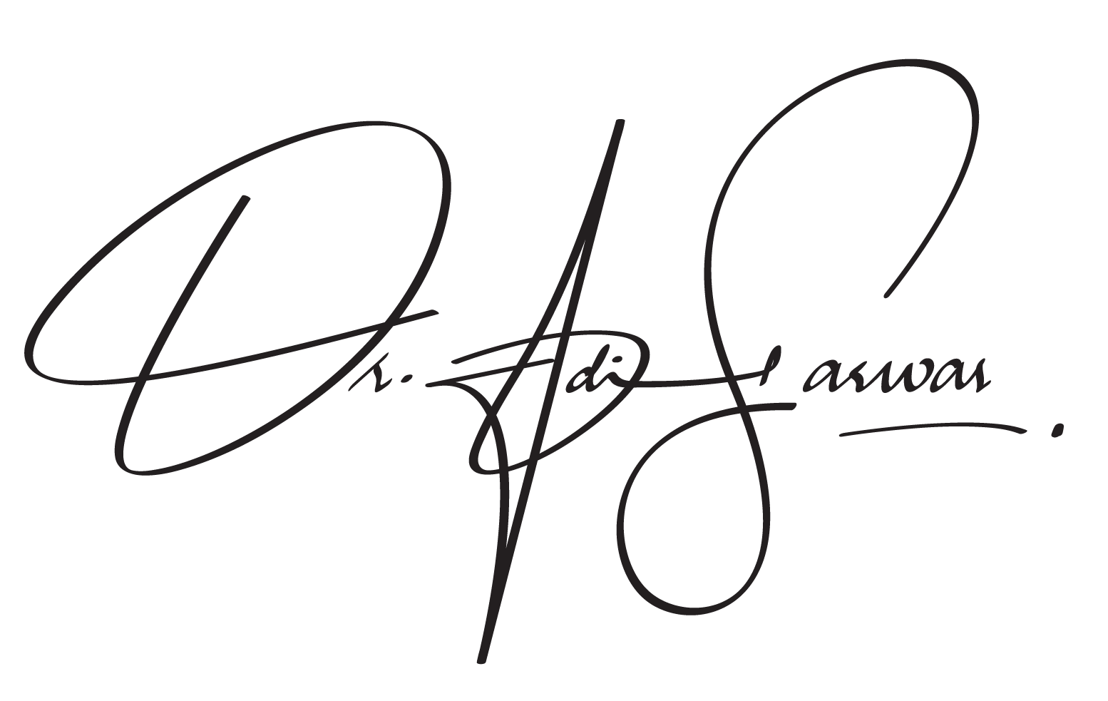 Dr Adil Sarwar's signature