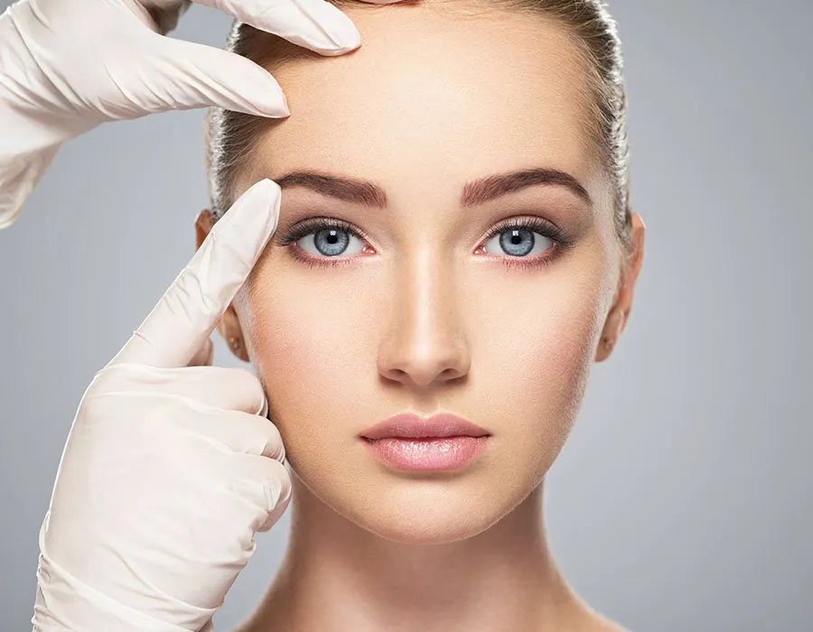 A woman's eyebrow after a Botox brow lift