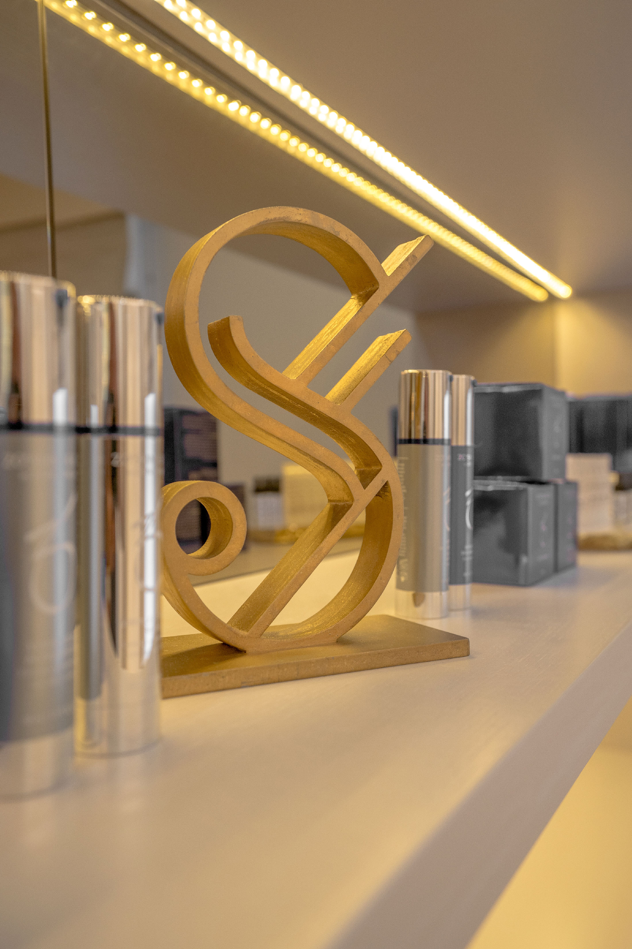 3D-printed Skin Science Clinic S logo