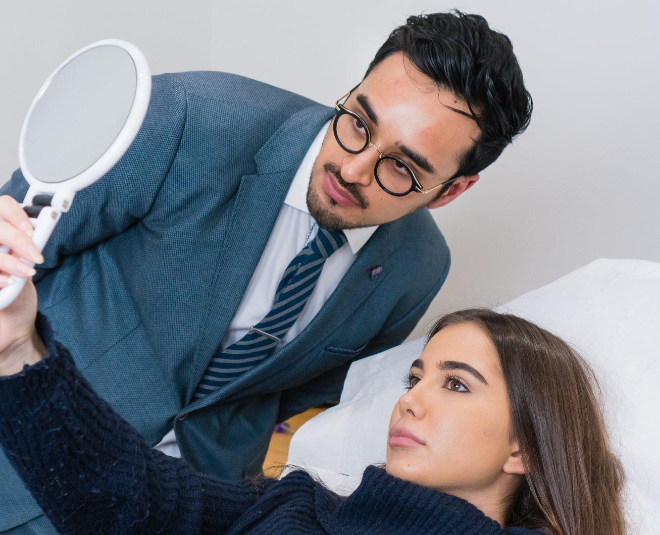 Dr Adil Sarwar with Female Bruxism Patient