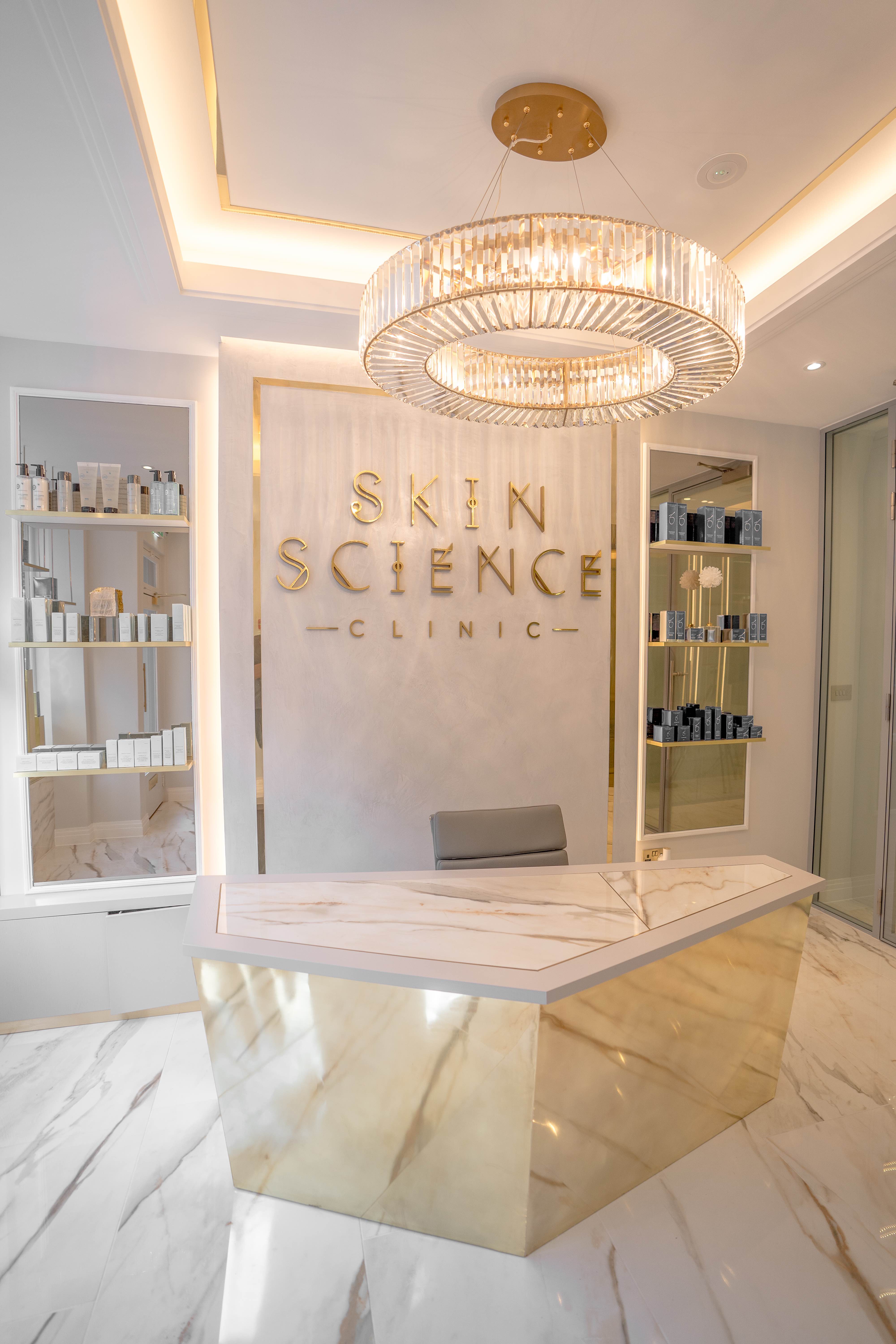 Skin Science Clinic reception area in London