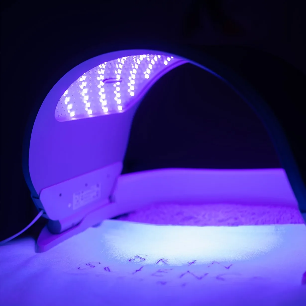 LED phototherapy, purple light